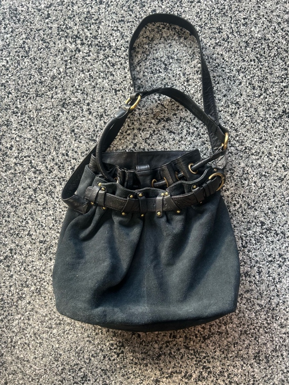 Anthropologie Holding Horses Black leather Women's with Bridle-Style Trim